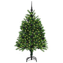 vidaXL Karácsonyfa 150 LED-del állvánnyal Zöld 120 cm PE