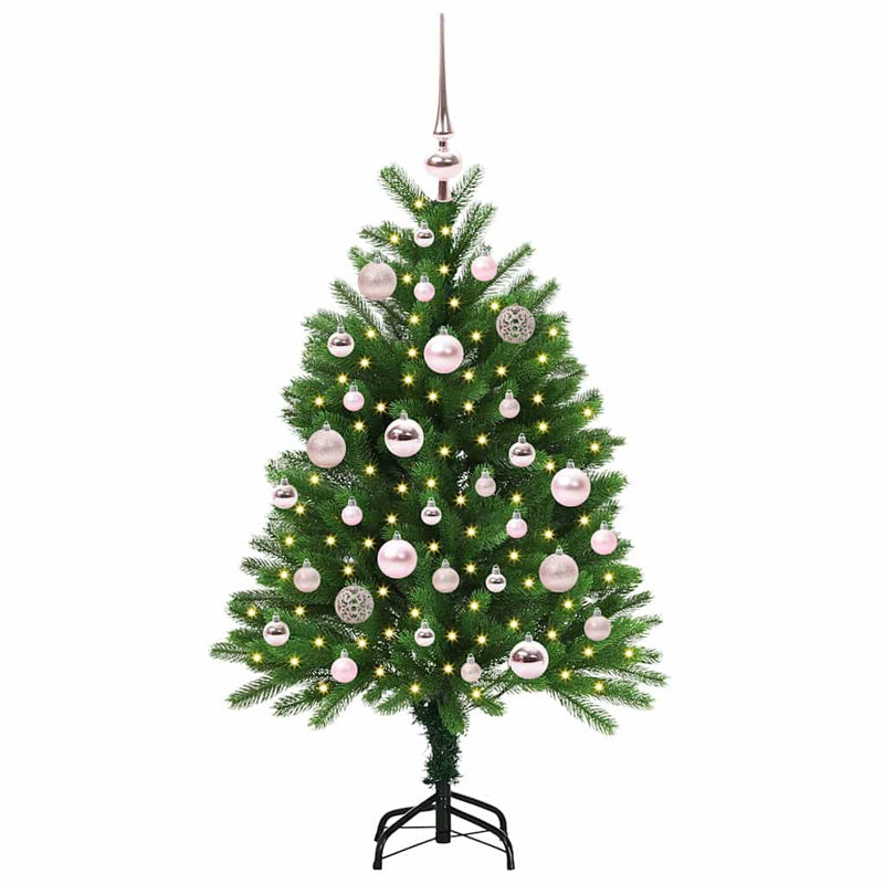 vidaXL Karácsonyfa 150 LED-del állvánnyal Zöld 120 cm PE