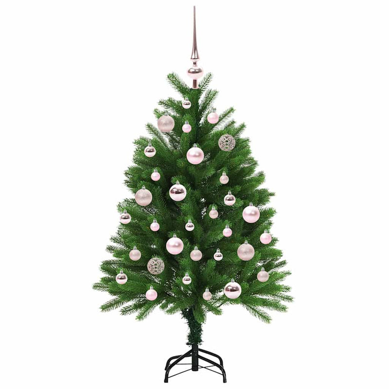 vidaXL Karácsonyfa 150 LED-del állvánnyal Zöld 120 cm PE