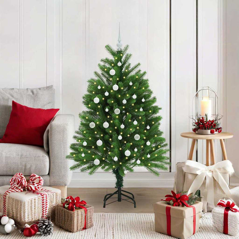 vidaXL Karácsonyfa 150 LED-del állvánnyal Zöld 120 cm PE