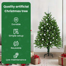 vidaXL Karácsonyfa 150 LED-del állvánnyal Zöld 120 cm PE