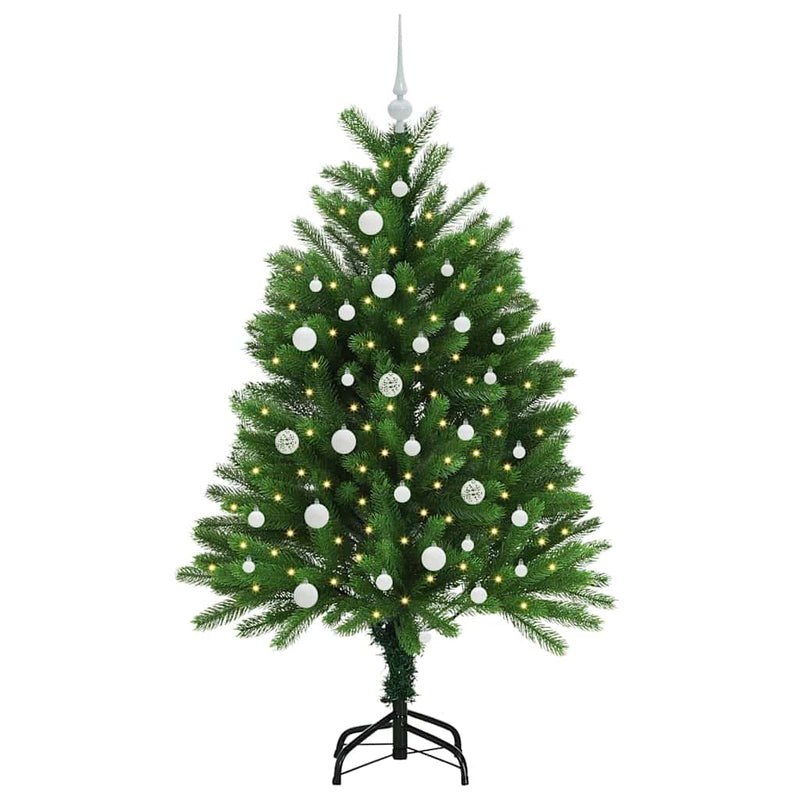 vidaXL Karácsonyfa 150 LED-del állvánnyal Zöld 120 cm PE