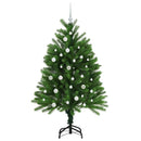 vidaXL Karácsonyfa 150 LED-del állvánnyal Zöld 120 cm PE