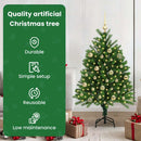 vidaXL Karácsonyfa 150 LED-del állvánnyal Zöld 120 cm PE