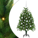 vidaXL Karácsonyfa 150 LED-del állvánnyal Zöld 120 cm PE