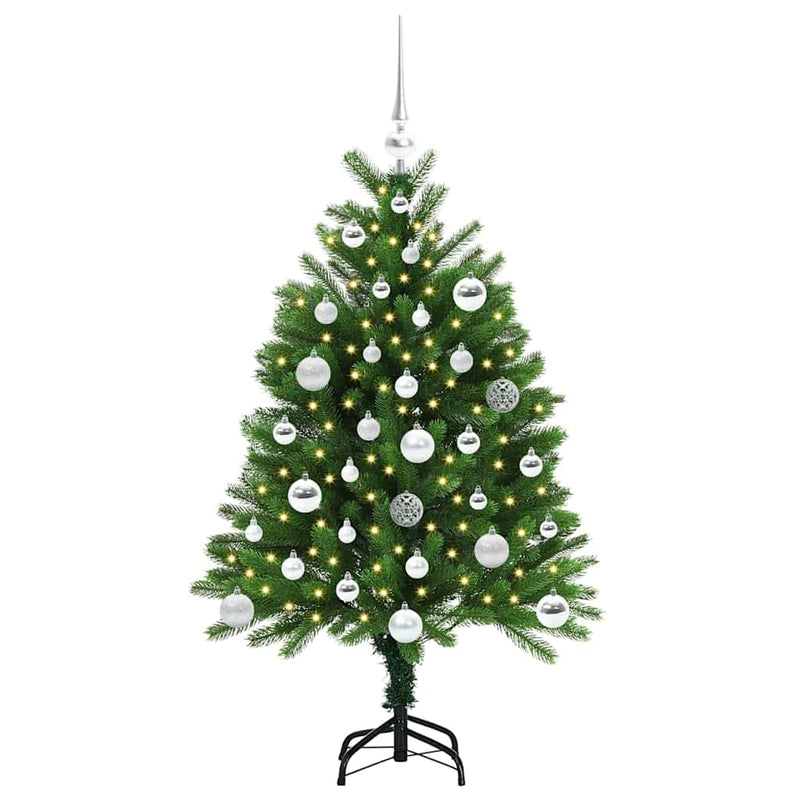vidaXL Karácsonyfa 150 LED-del állvánnyal Zöld 120 cm PE