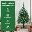vidaXL Karácsonyfa 150 LED-del állvánnyal Zöld 120 cm PE