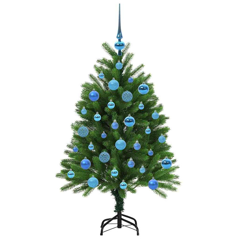 vidaXL Karácsonyfa 150 LED-del állvánnyal Zöld 120 cm PE