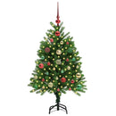 vidaXL Karácsonyfa 150 LED-del állvánnyal Zöld 120 cm PE