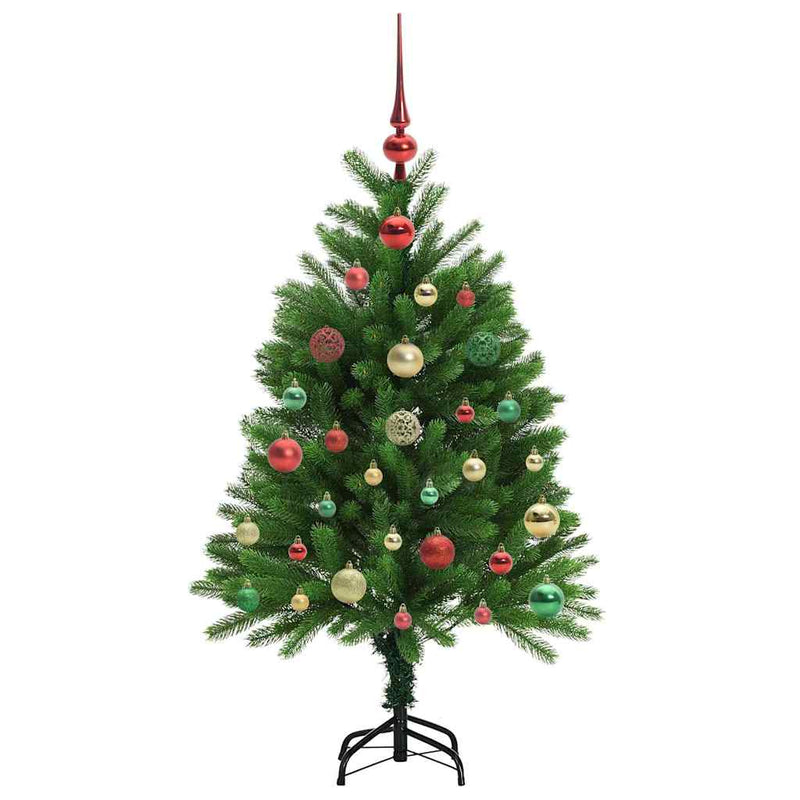 vidaXL Karácsonyfa 150 LED-del állvánnyal Zöld 120 cm PE