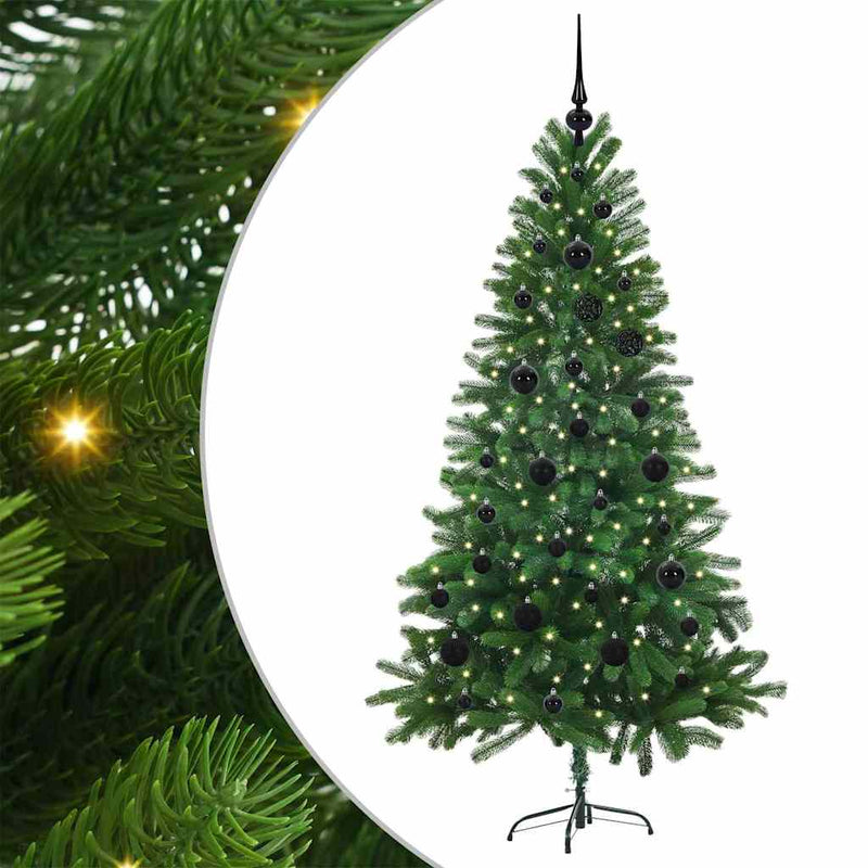 vidaXL Karácsonyfa 150 LED-del állvánnyal Zöld 150 cm PE