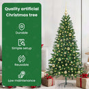 vidaXL Karácsonyfa 150 LED-del állvánnyal Zöld 150 cm PE