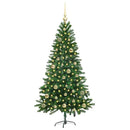 vidaXL Karácsonyfa 150 LED-del állvánnyal Zöld 150 cm PE