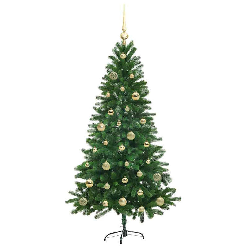 vidaXL Karácsonyfa 150 LED-del állvánnyal Zöld 150 cm PE