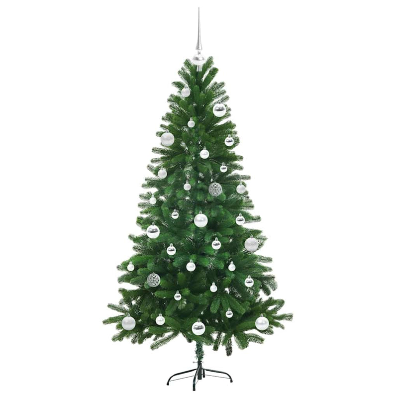 vidaXL Karácsonyfa 150 LED-del állvánnyal Zöld 150 cm PE