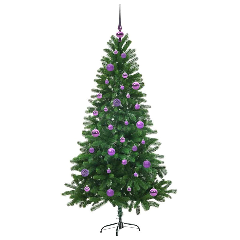 vidaXL Karácsonyfa 150 LED-del állvánnyal Zöld 150 cm PE