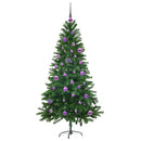 vidaXL Karácsonyfa 150 LED-del állvánnyal Zöld 150 cm PE
