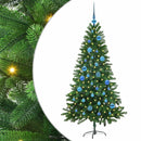 vidaXL Karácsonyfa 150 LED-del állvánnyal Zöld 150 cm PE