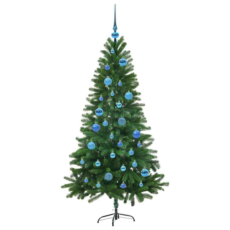 vidaXL Karácsonyfa 150 LED-del állvánnyal Zöld 150 cm PE
