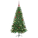 vidaXL Karácsonyfa 150 LED-del állvánnyal Zöld 150 cm PE