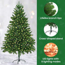 vidaXL Karácsonyfa 300 LED-del állvánnyal Zöld 180 cm PE