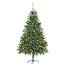 vidaXL Karácsonyfa 300 LED-del állvánnyal Zöld 180 cm PE