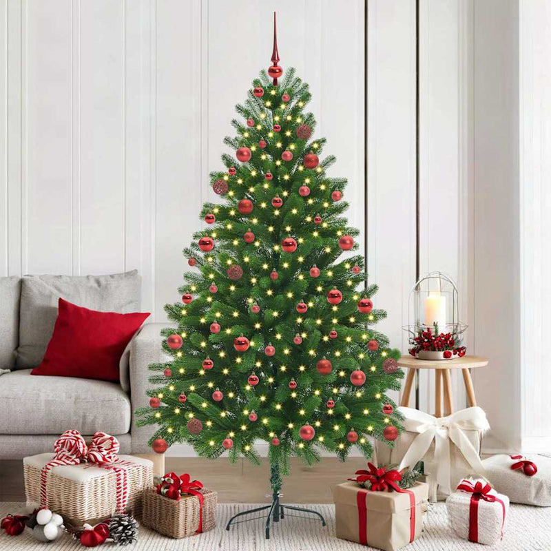 vidaXL Karácsonyfa 300 LED-del állvánnyal Zöld 180 cm PE