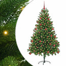 vidaXL Karácsonyfa 300 LED-del állvánnyal Zöld 180 cm PE