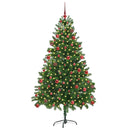 vidaXL Karácsonyfa 300 LED-del állvánnyal Zöld 180 cm PE