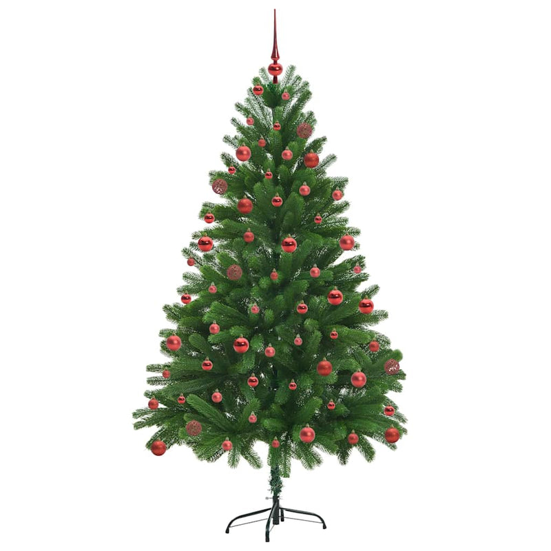 vidaXL Karácsonyfa 300 LED-del állvánnyal Zöld 180 cm PE