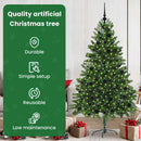 vidaXL Karácsonyfa 300 LED-del állvánnyal Zöld 180 cm PE