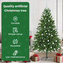 vidaXL Karácsonyfa 300 LED-del állvánnyal Zöld 180 cm PE