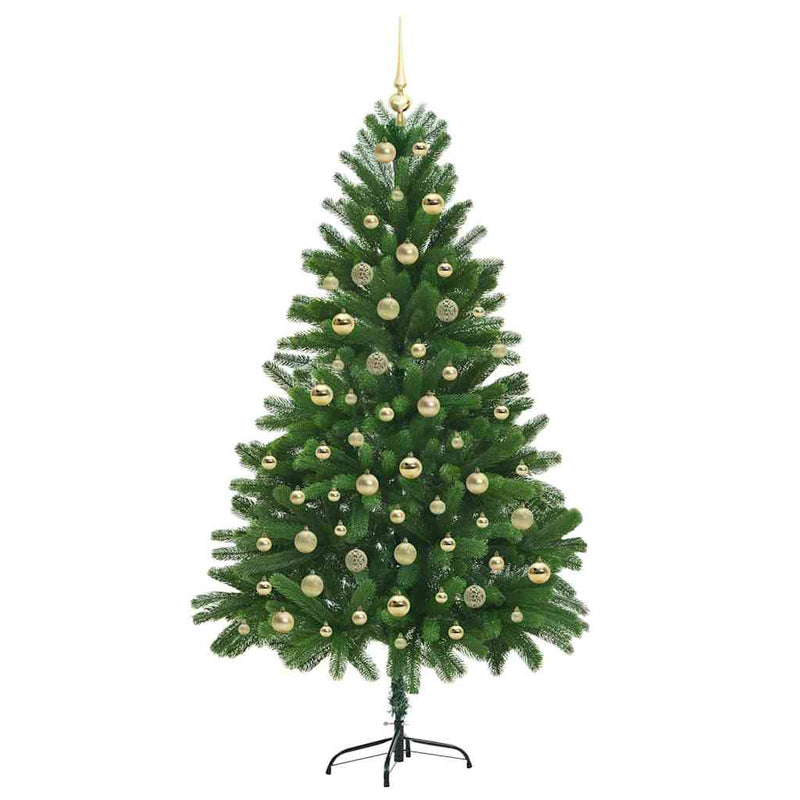 vidaXL Karácsonyfa 300 LED-del állvánnyal Zöld 180 cm PE