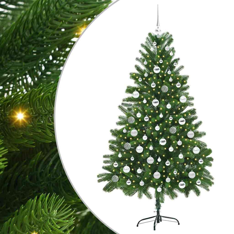 vidaXL Karácsonyfa 300 LED-del állvánnyal Zöld 180 cm PE