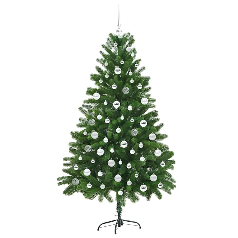 vidaXL Karácsonyfa 300 LED-del állvánnyal Zöld 180 cm PE