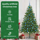 vidaXL Karácsonyfa 300 LED-del állvánnyal Zöld 180 cm PE