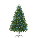 vidaXL Karácsonyfa 300 LED-del állvánnyal Zöld 180 cm PE