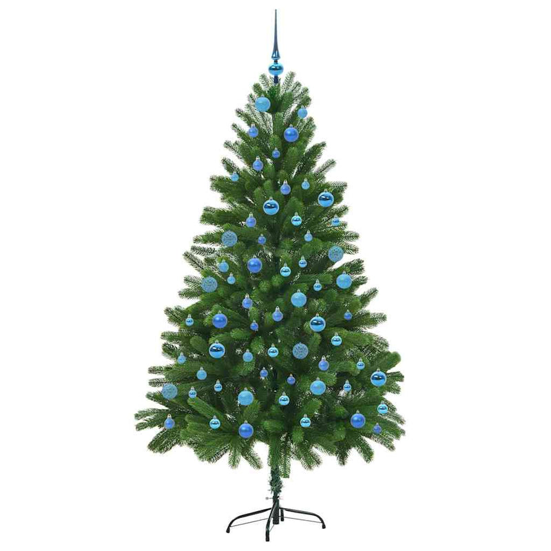 vidaXL Karácsonyfa 300 LED-del állvánnyal Zöld 180 cm PE