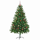 vidaXL Karácsonyfa 300 LED-del állvánnyal Zöld 180 cm PE