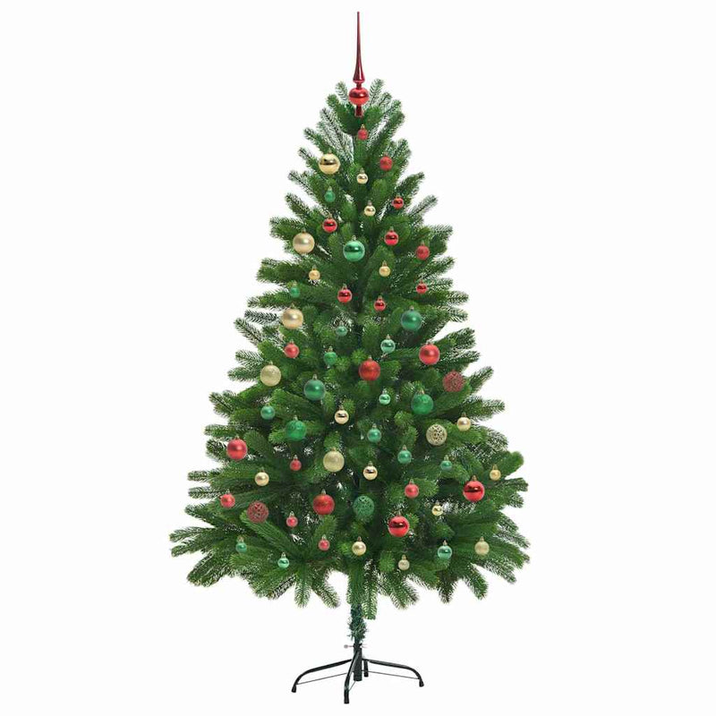 vidaXL Karácsonyfa 300 LED-del állvánnyal Zöld 180 cm PE