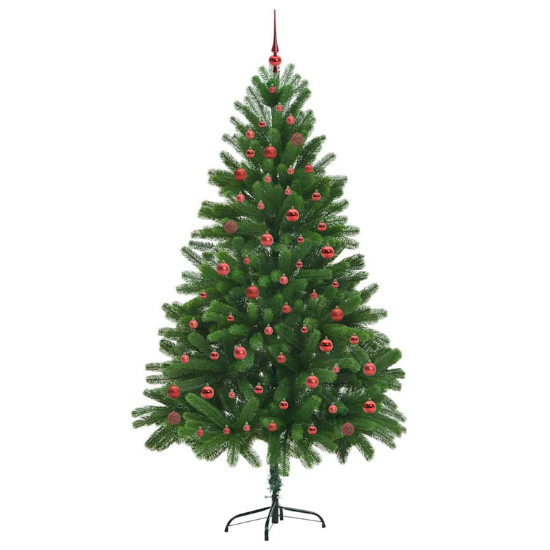 vidaXL Karácsonyfa 300 LED-del állvánnyal Zöld 210 cm PE