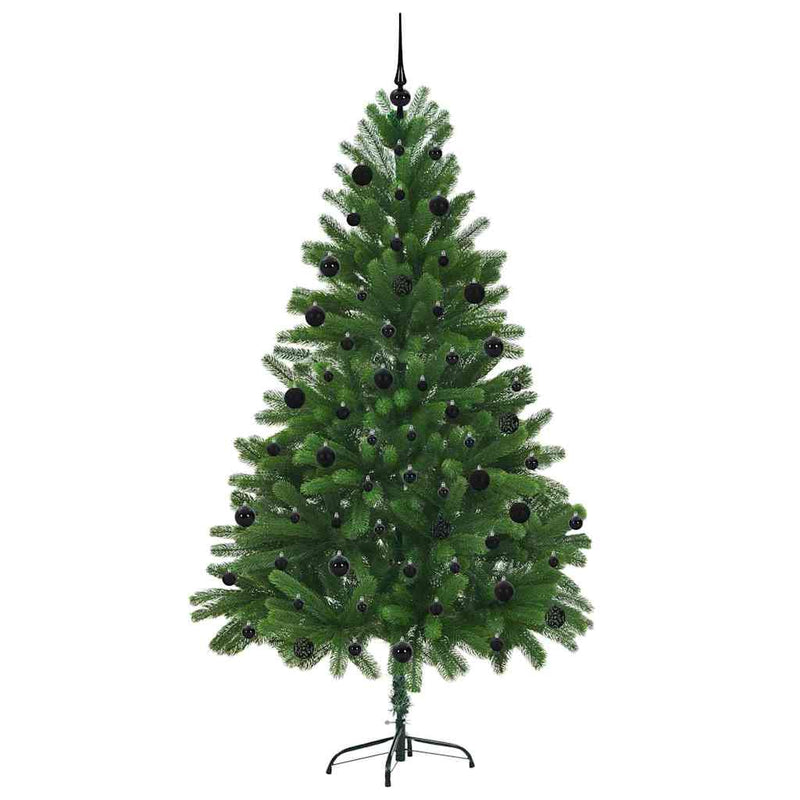 vidaXL Karácsonyfa 300 LED-del állvánnyal Zöld 210 cm PE