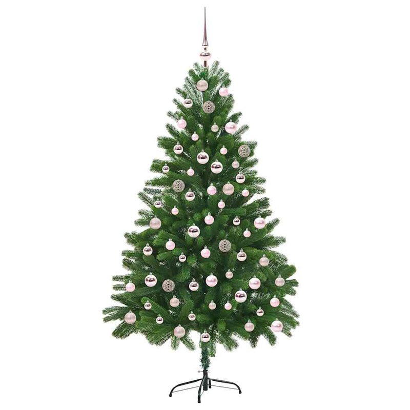 vidaXL Karácsonyfa 300 LED-del állvánnyal Zöld 210 cm PE