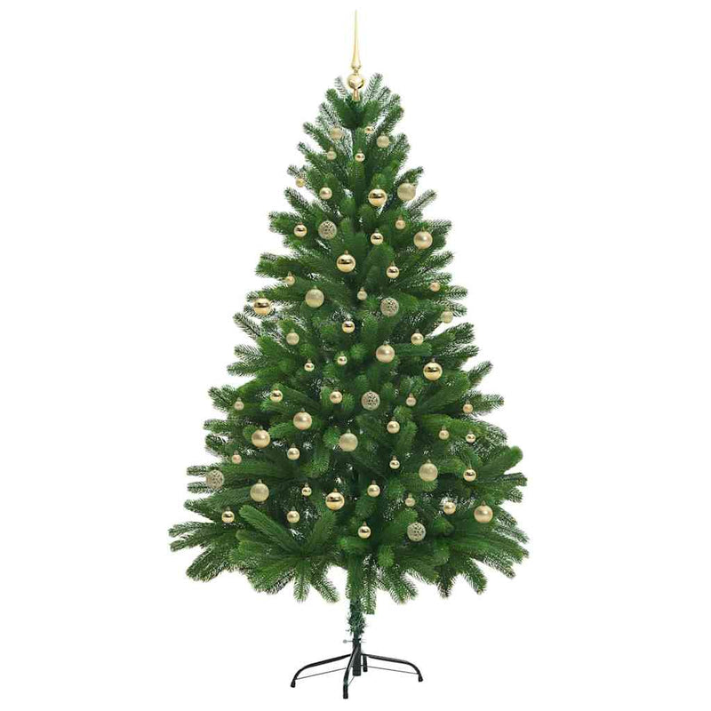vidaXL Karácsonyfa 300 LED-del állvánnyal Zöld 210 cm PE