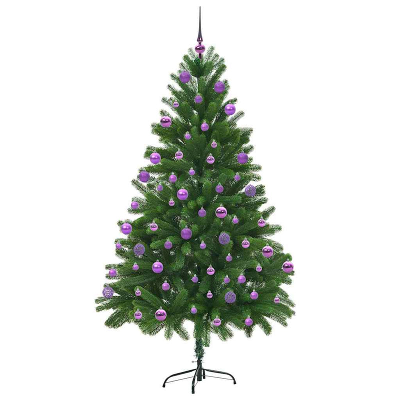 vidaXL Karácsonyfa 300 LED-del állvánnyal Zöld 210 cm PE