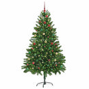 vidaXL Karácsonyfa 300 LED-del állvánnyal Zöld 210 cm PE