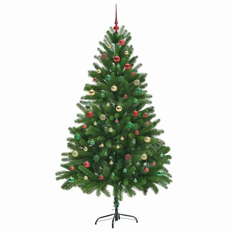 vidaXL Karácsonyfa 300 LED-del állvánnyal Zöld 210 cm PE