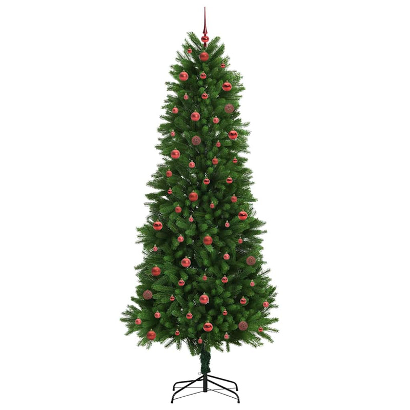 vidaXL Karácsonyfa 300 LED-del állvánnyal Zöld 240 cm PE