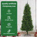 vidaXL Karácsonyfa 300 LED-del állvánnyal Zöld 240 cm PE