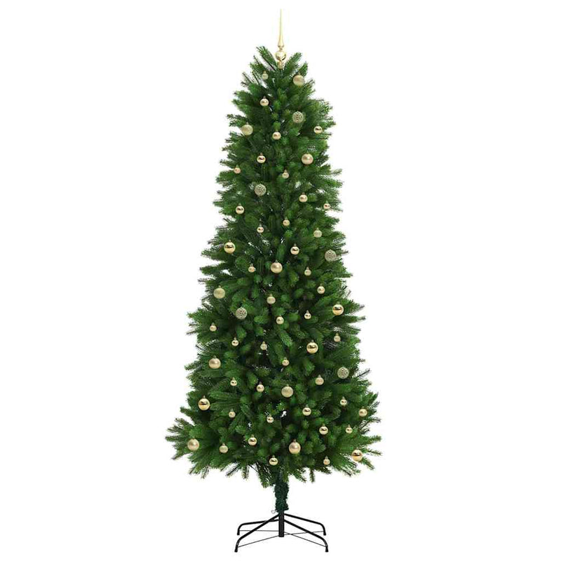vidaXL Karácsonyfa 300 LED-del állvánnyal Zöld 240 cm PE